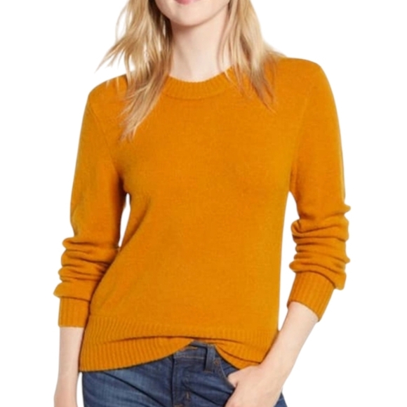 J. Crew bronzed ochre Crew neck cozy pullover Sweater  Wool/Alpaca Quality sz S - Picture 1 of 8